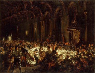 Liège Piskoposu Suikastı by Ferdinand Victor Eugene Delacroix
