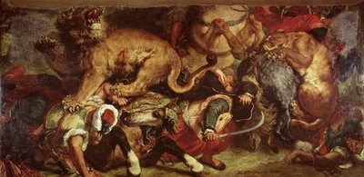 Aslan Avı, 1855 by Ferdinand Victor Eugene Delacroix