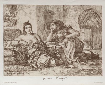 Cezayirli Kadınlar, 1833. by Ferdinand Victor Eugene Delacroix