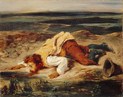 Yaralı Eşkıya (Roma Çoban), 1825 dolayları by Ferdinand Victor Eugene Delacroix