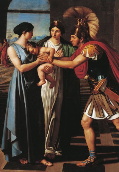 Andromache, Scaean Kapısında Hector'u yakalıyor (detay) by Ferdinando Castelli