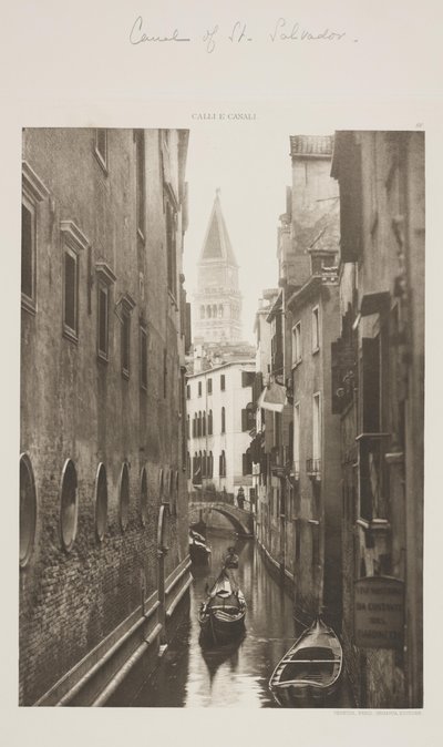St. Salvadore Kanalı by Ferdinando Ongania