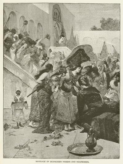 Bedredeen Hassan ve Nouredeen'in Evliliği by Fernand Cormon
