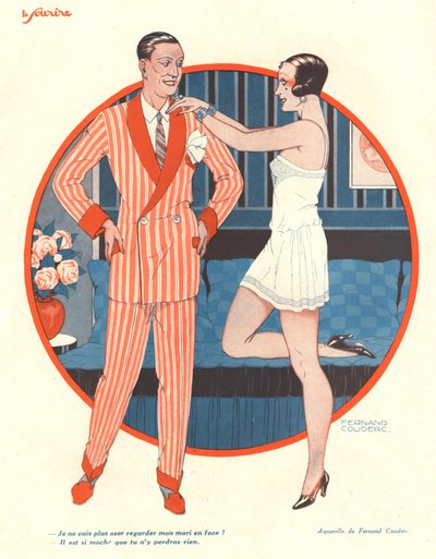 'The Smile'dan İllüstrasyon (renkli lito) by Fernand Couderc
