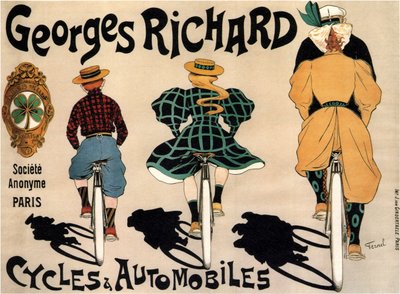 Bisikletler ve arabalar Georges Richard, 1896 by Fernand Fernel