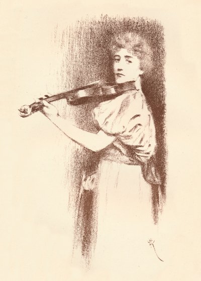 Bir Kemancı, c1898 by Fernand Khnopff