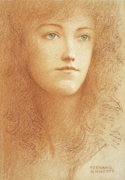 genç bir ingiliz kadını by Fernand Khnopff