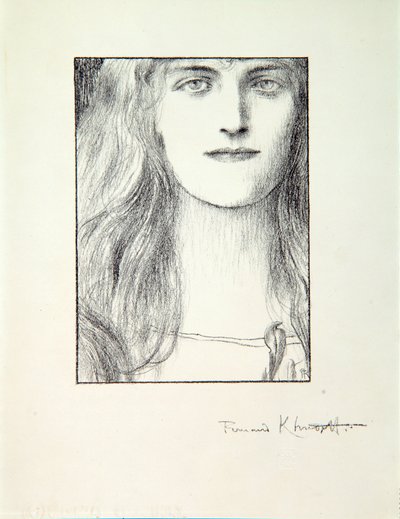 Bir Kadının Başı, 1897 by Fernand Khnopff