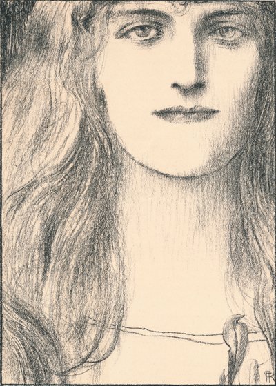 Önden bir kafa, 1898 by Fernand Khnopff