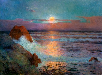Güneşin Deniz Kenarında Batması, 1925 by Fernand Loyen du Puigaudeau