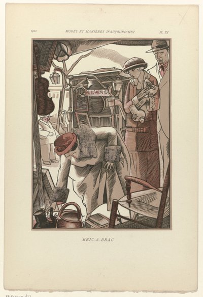 Günümüzün Moda ve Görgü Kuralları, 1922, Levha 11: Bric-A-Brac by Fernand Siméon