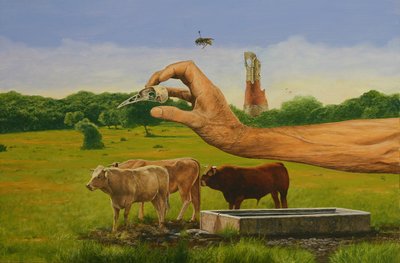 İnekler ile natürmort by Fernando Aznar Cenamor