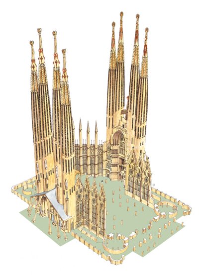Kutsal Aile, Antonio Gaudi. Barselona, İspanya by Fernando Aznar Cenamor