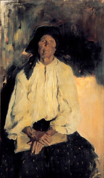 Yaşlı bir bayanın portresi by Filipp Andreevich Maliavin