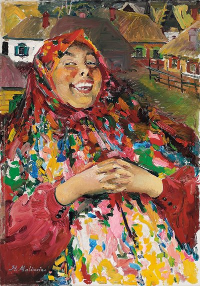 Gülen Köylü (tuval üzerine yağlı boya) by Filipp Andreevich Maliavin