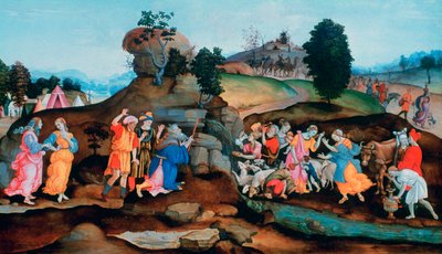 Musa Kayadan Su Çıkarıyor, c1500 by Filippino Lippi