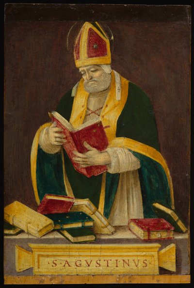 Aziz Augustine, c.1490 (panelde tempera) by Filippino Lippi