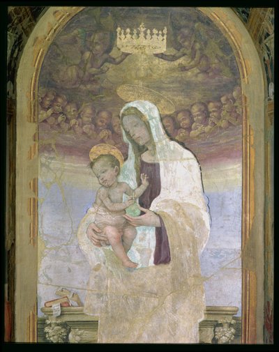 Madonna ve Çocuk, Canto al Mercatale tapınağından bir detay, 1498 by Filippino Lippi