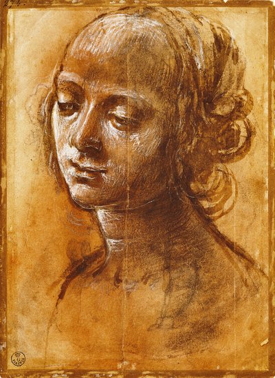 Kadınsı figür, Filippino Lippi (1457-ca 1504) tarafından, çizim by Filippino Lippi