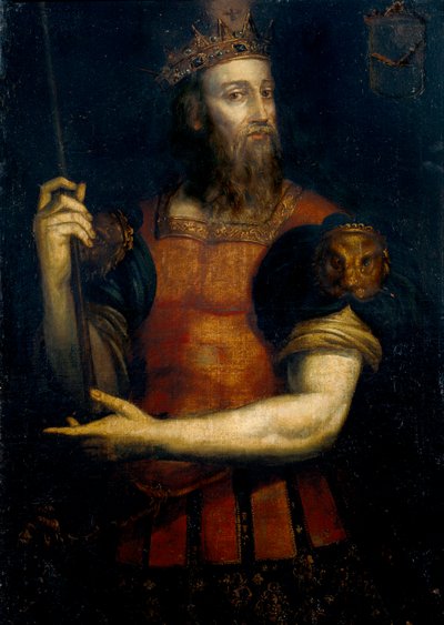 Hispania'nın Visigoth Kralı Wamba'nın Portresi (672'den 680'e kadar hüküm sürdü) by Filippo Ariosto