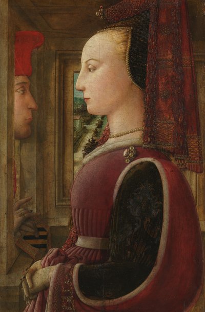 Kanatlı Bir Adamla Bir Kadının Portresi, yakl. 1440. by Fra Filippo Lippi