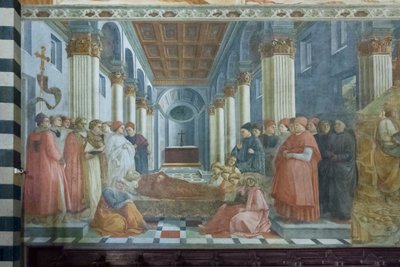 Aziz Stephen'ın cenazesi, detay by Filippo Lippi