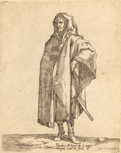 Uzun Pelerinli Ayakta Asker by Filippo Napoletano