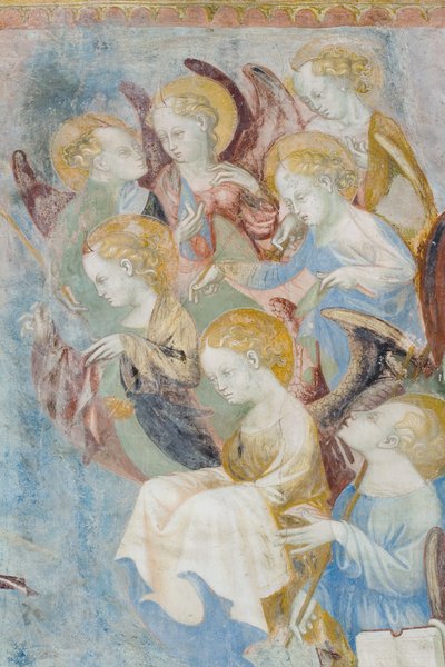 Melekler, Son Yargının detayı, c.1400 (3496201 detayı) by Filippolo de and Veris da Milano Veris da Milano