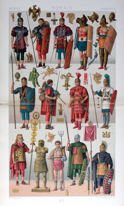 Roma askeri ve gladyatör kostümü, c1800-1836 by Firmin Didot