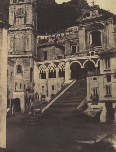 Amalfi, Katedral, 1853. by Firmin Eugène Le Dien
