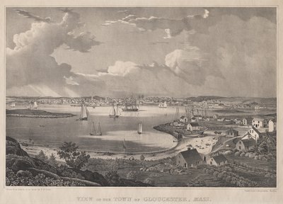 Gloucester Kasabasının Görünümü, Mass. by Fitz Henry Lane