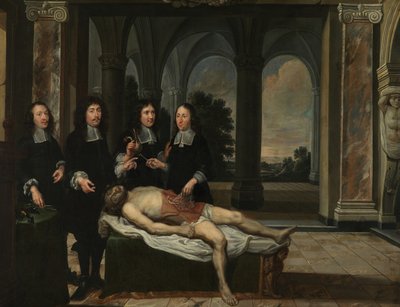 Anatomi Dersi (tuval üzerine yağlıboya) by Flemish School