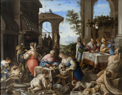 Zengin Epulone Ziyafeti, 1600-25 by Flemish School