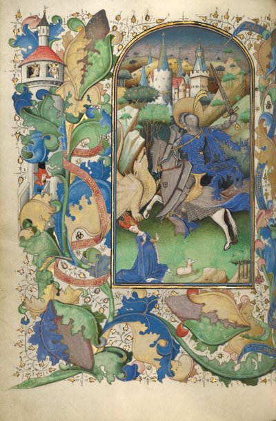 Saatler Kitabı, 1450-55 (kızgınlık, altın varak ve parşömen üzerine mürekkep) by Flemish School