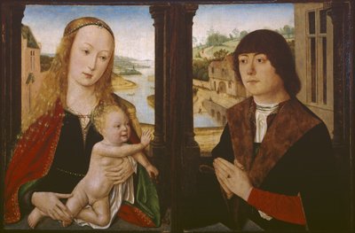 İki Parçalı - Bakire ve Çocuk ve Donör, c.1490-1500 by Flemish School