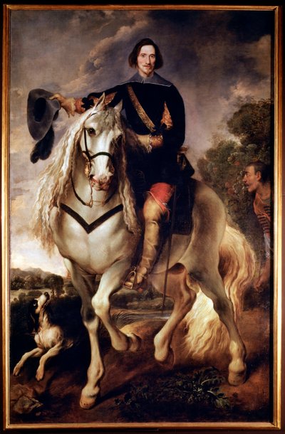 Mağribi sayfasıyla bir kaptanın binicilik portresi (tuval üzerine yağlı boya, c.1635) by Flemish School