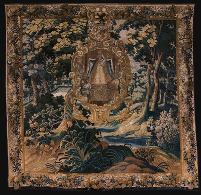 Flaman halısı. Siyah Madonna ile manzara. Oudenaarde Atölyesi. 1665. by Flemish School