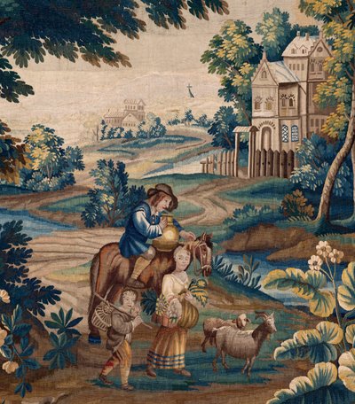 Flaman halısı. 17. yüzyılın sonu. Sint-Walburgakerk Oudenaarde (Dekenij van de Sint-Walburga) kilisesinin mülkü. by Flemish School