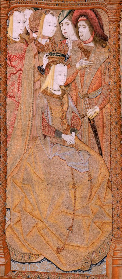 Flaman halısı. Our Lady veya Altın bezlerin Seri Bağlılığı. Bakire