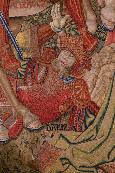 Flaman halısı. Dizi Ahlakı: Onurların erdemi (De deugd van de Honores, Onurların Erdemleri). Ca 1520. Detay by Flemish School