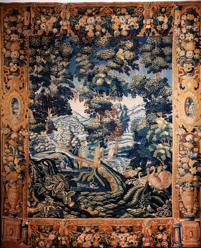 Flaman halısı. Yani yeşillik denir. Oudenaarde imalatı. Özel koleksiyon. 17. yüzyıl (?). by Flemish School