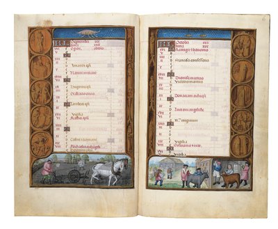 Rothschild Saatler Kitabından Folyolar, Ghent veya Bruges, c.1505 by Flemish School