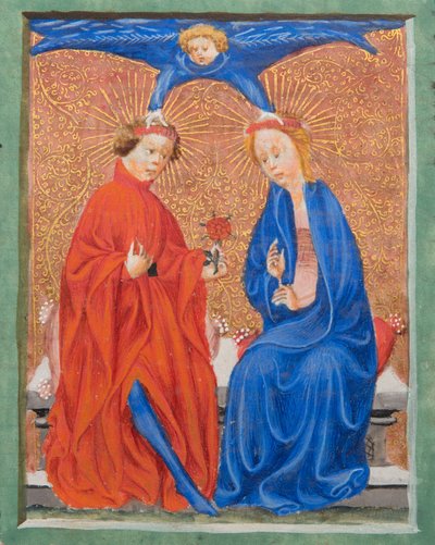 MS Gen1111 f.210 Aziz Cecilia ve Aziz Valerian, Jacobus de Voragine tarafından Legenda Aurea