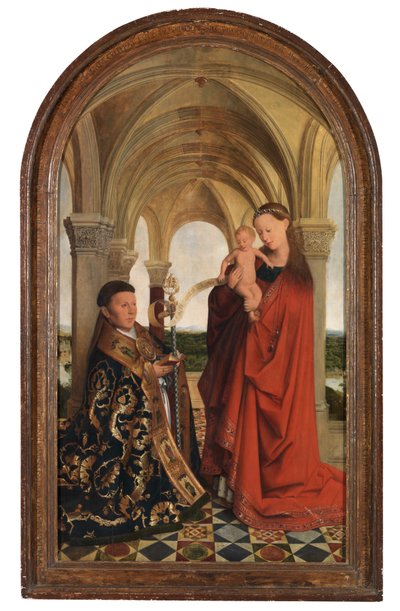 Petrus Wijts ile Madonna (panel üzerine yağlıboya) by Flemish School