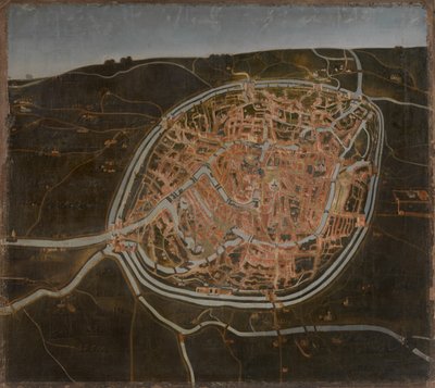 Bruges Haritası (tuval üzerine yağlıboya) by Flemish School