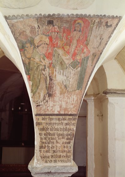 Aziz Gregory Kütlesi, mahzenden duvar resmi by Flemish School