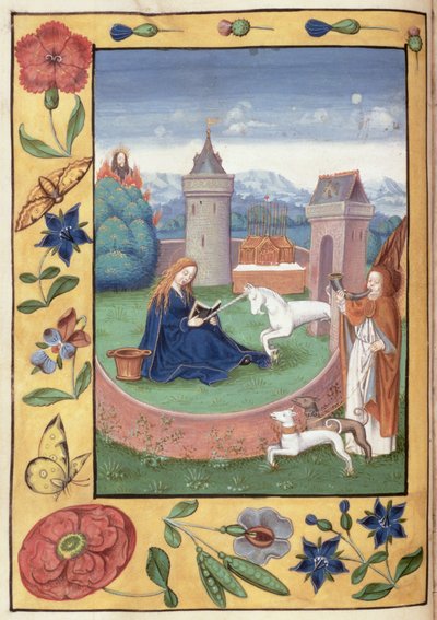 Ms McClean 99 f.11v Duyuru, c.1526 by Flemish School