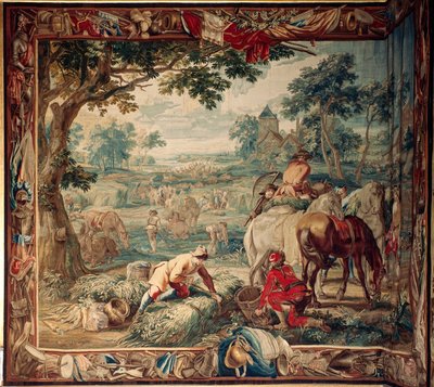 Saray (Schloss Schlitzheim). Flaman halısı. Brüksel atölyesi Judocus De Vos. Lambert De Hondt
