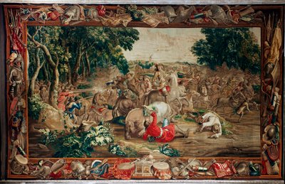 Saray (Schlosslange Schleißheim). Flaman halısı. Brüksel atölyesi Judocus De Vos. Lambert De Hondt