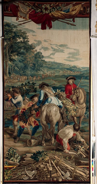 Saray (Schlosslange Schleißheim). Flaman halısı. Brüksel atölyesi Judocus De Vos. Lambert De Hondt
